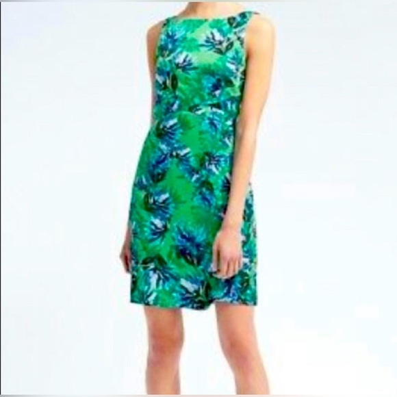 Banana Republic Green Blue Floral Sundress | Size 14 | - Picture 3 of 6